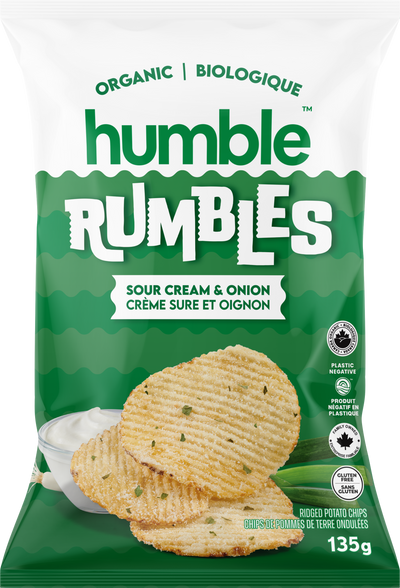 Organic Humble Potato Chips - Sour Cream & Onion (Rumbles) 🇨🇦