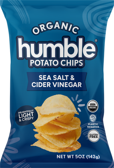 Organic Humble Potato Chips - Sea Salt & Cider Vinegar (Light & Crispy) 🇨🇦