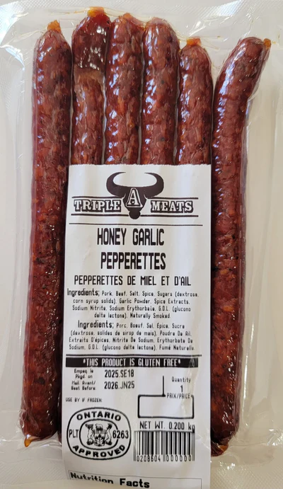 Honey Garlic Pepperstix (200g) - Triple A meats
