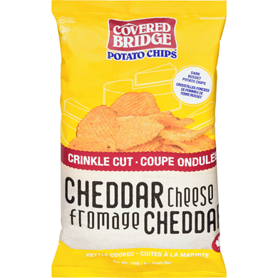 Cheddar - Crinkle Cut - Covered Bridge Chips 🇨🇦